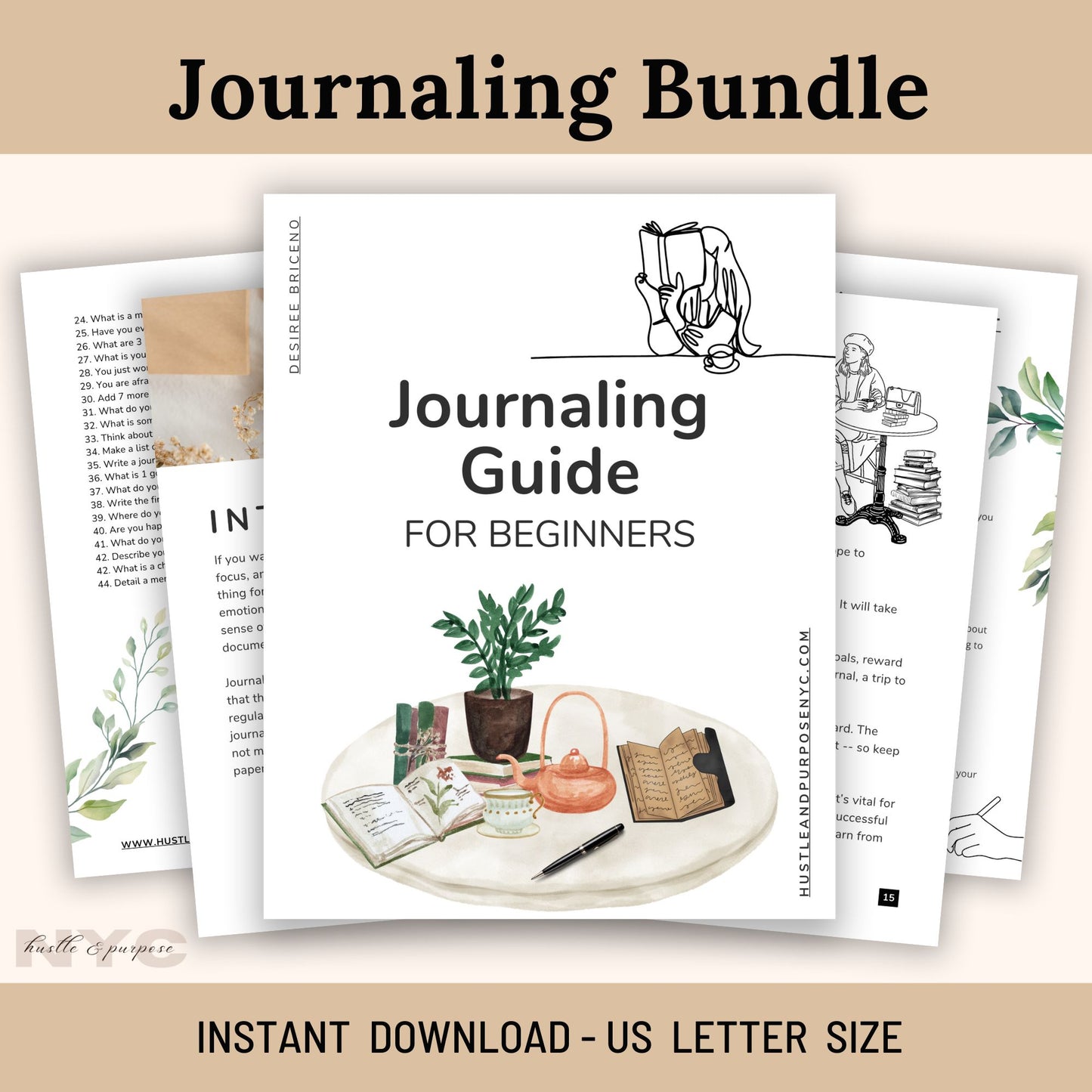 Journaling Guide For Beginners - Printable Bundle
