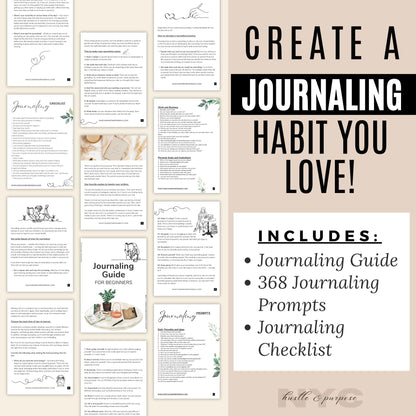 Journaling Guide For Beginners - Printable Bundle