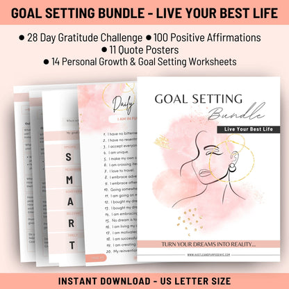 Goal Setting Printable Bundle for Positive Transformation