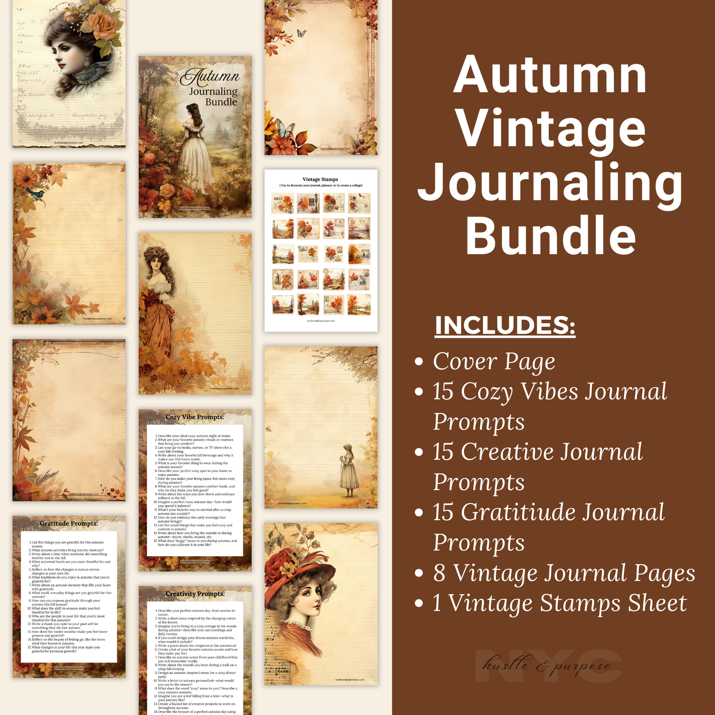 Autumn Journaling Bundle - A5 Printable Journal Pages