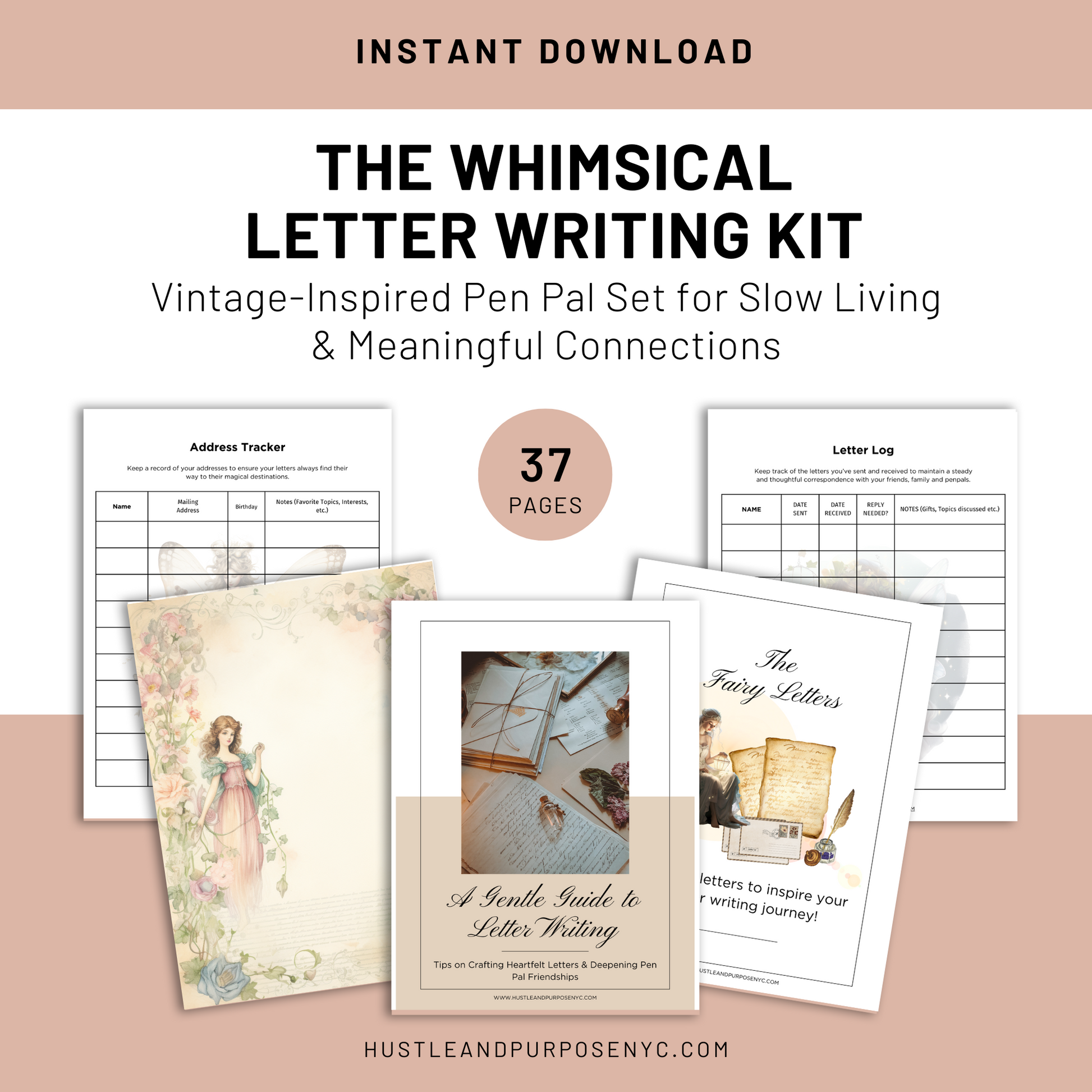 The Whimsical Letter Writing Kit – Vintage-Inspired Pen Pal Set for Slow Living and Meaningful Connections