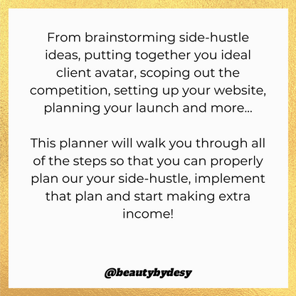 Side Hustle Income Planner - Hustle & Purpose NYC